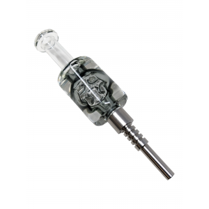 High Point Glass Nector Collector Set Glycerin Filled With Skull Perc - [HPG110]